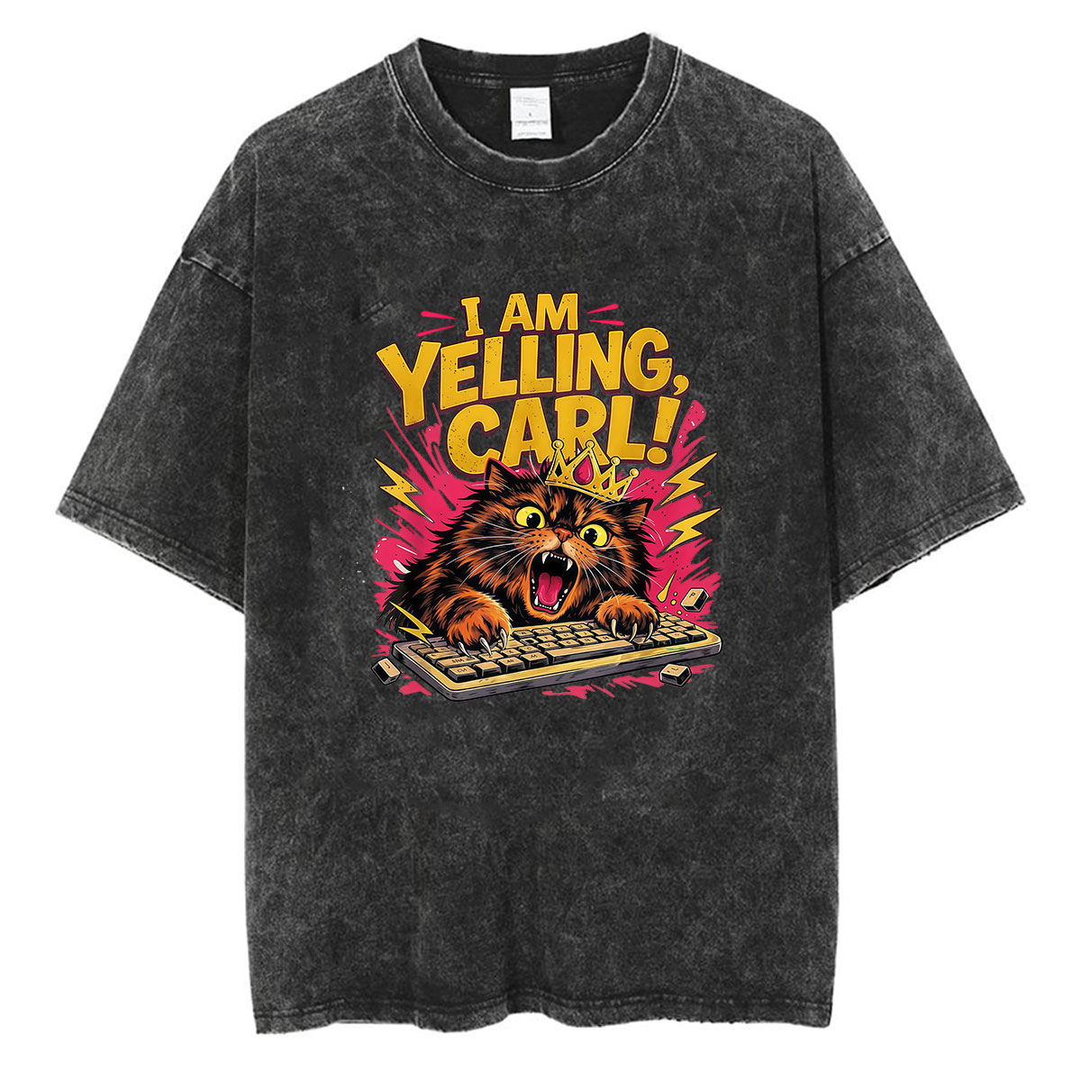 Retro Gaming T Shirt - Krzyczę Carl Dungeon Crawler Carl Koszulka