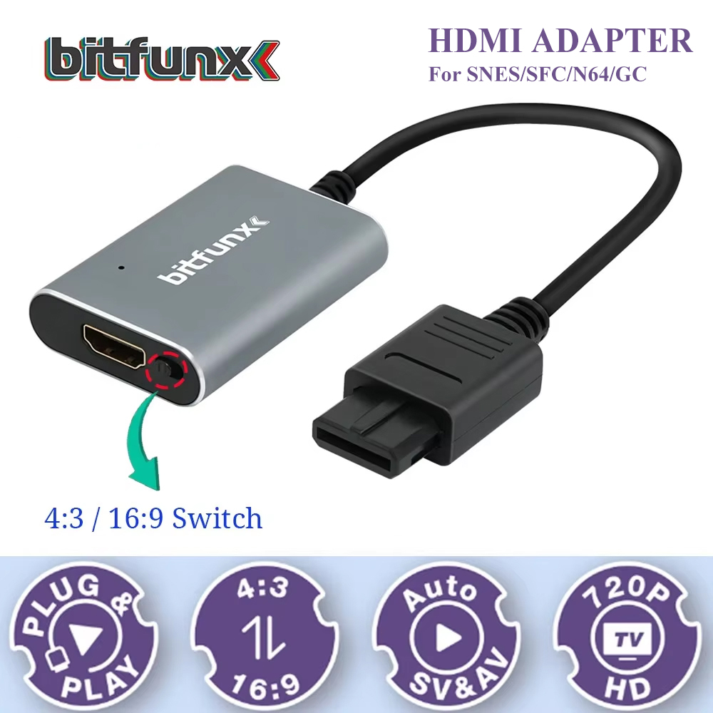 Retro Gaming N64 - Bitfunx 720P Adapter S-Video / AV