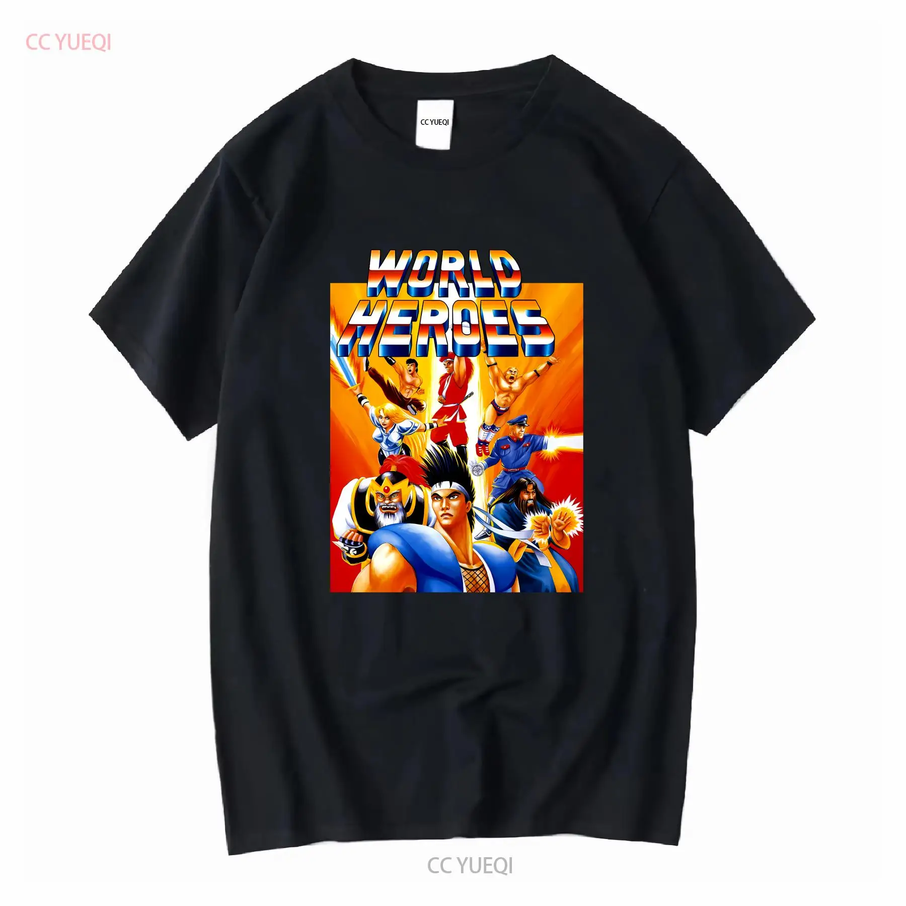 Retro Gaming T Shirt - World Heroes Classic NEO GEO Gra