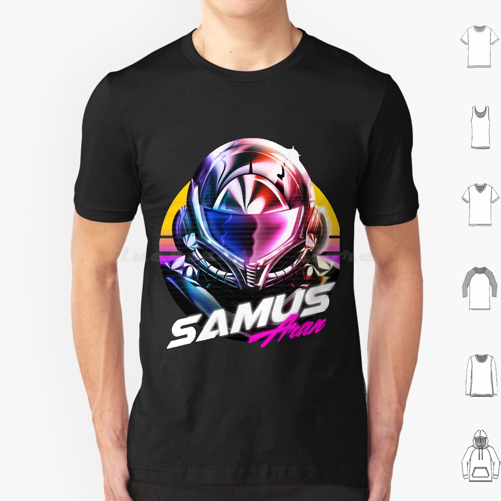Retro Gaming T Shirt - Koszulka Samus Aran 6XL Bawełniana Fajna