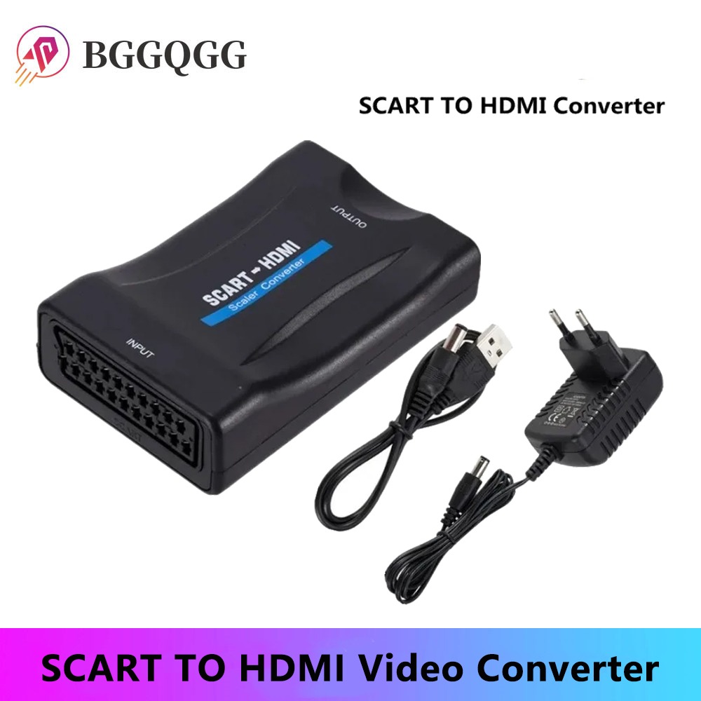 Scart To Hdmi - BGGQGG 1080P SCART do HDMI kompatybilny