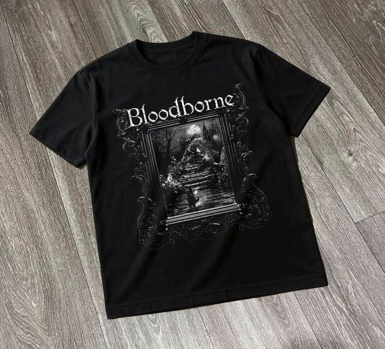 Koszulka Bloodborne Dark Souls – Retro Gaming T Shirt recenzja i cena